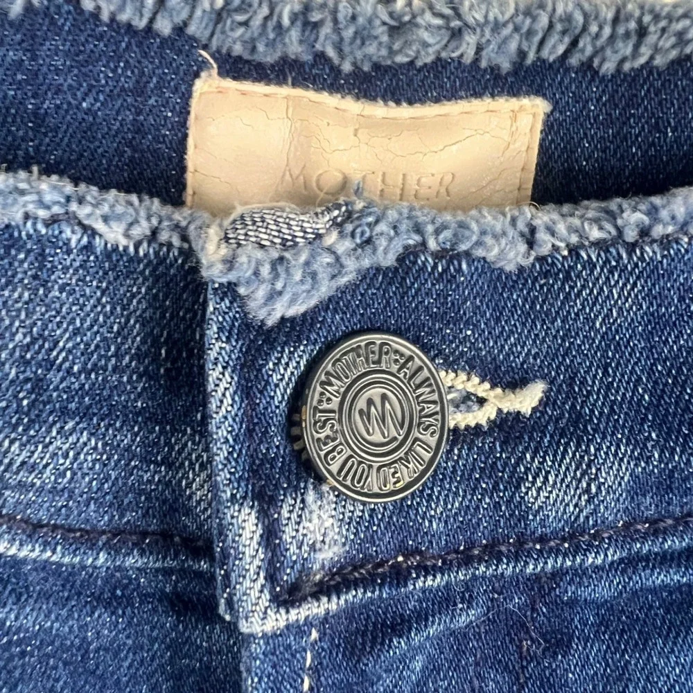 MOTHER The Double Fray Charmer Distressed Skinny Jeans Take the Edge Off Size 25